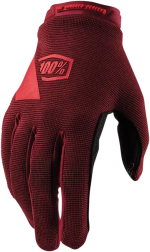 100% Women's Ridecamp Gloves - Brick - Medium 11018-060-09