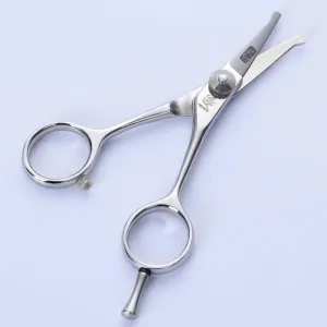 4.0 Inch Pet Grooming Scissors Safe Rounded Tips Dog Serrated Trimming Scissor for Face, Ear,