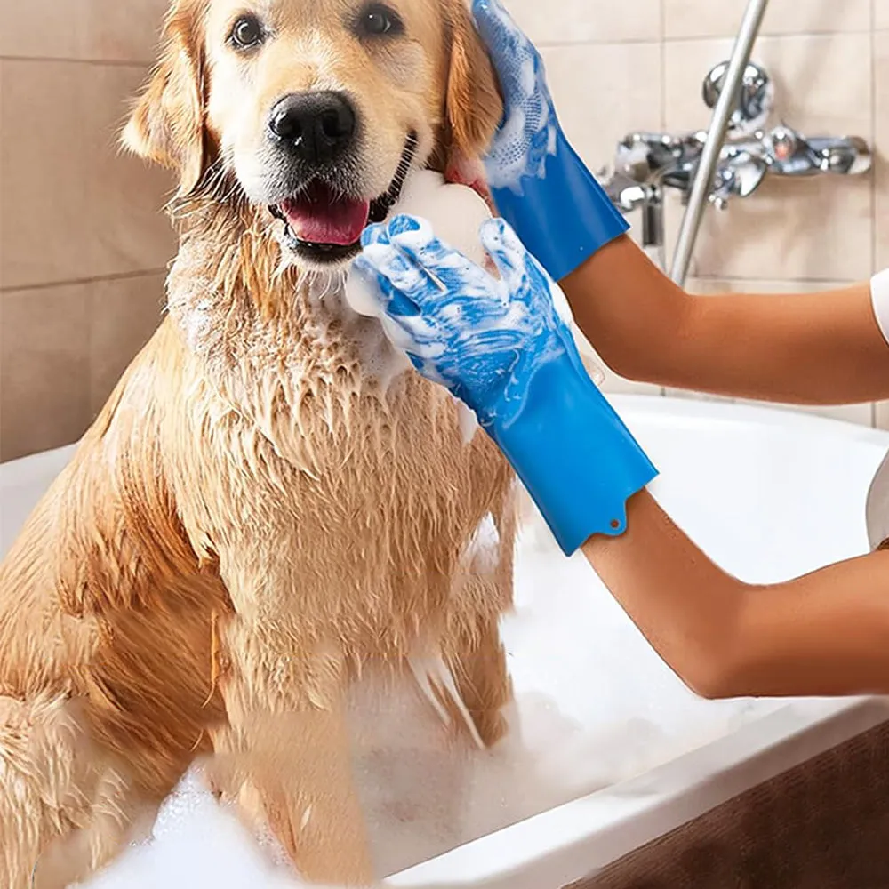 6Pcs Set Pet Grooming Supplies Pet Bathing Gloves Brush Tools