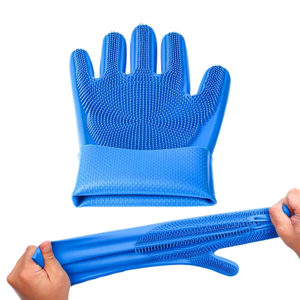 6Pcs Set Pet Grooming Supplies Pet Bathing Gloves Brush Tools