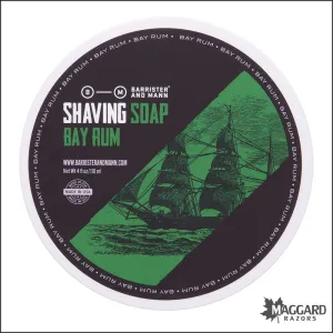 Barrister and Mann Bay Rum Shaving Soap, 4oz - Omnibus Base