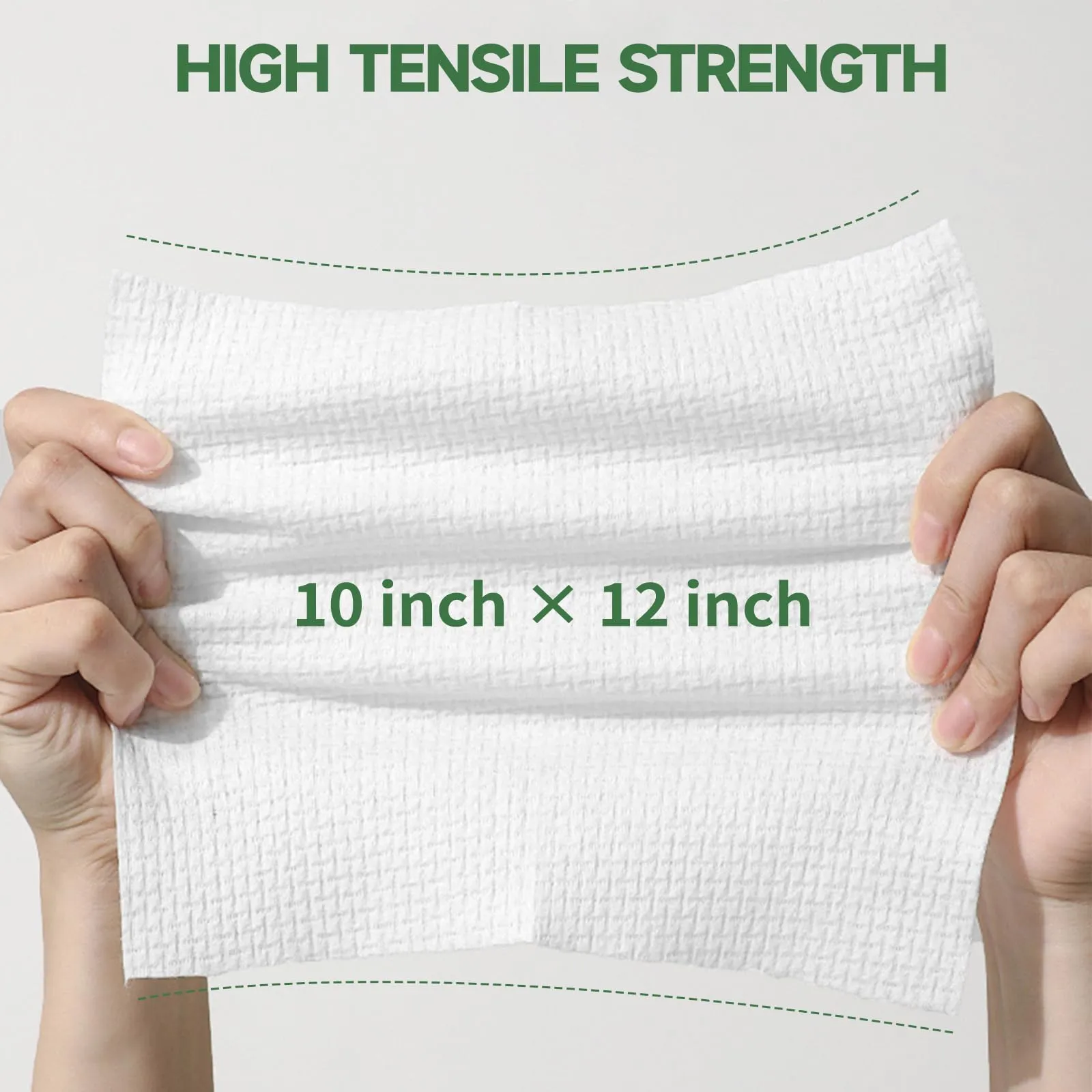 Disposable Face Towel 10"×12", Biodegradable Large Dry Face Wipes Facial Towels, for Washing Super Soft & Thick Face Cloths Towelettes for Makeup Removing, Cleansing, Nursing, Travel, 50 Count(3 Pack)