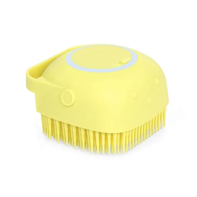 Dog Bath Massage Brush With Glove Random Colour