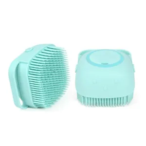 Dog Bath Massage Brush With Glove Random Colour