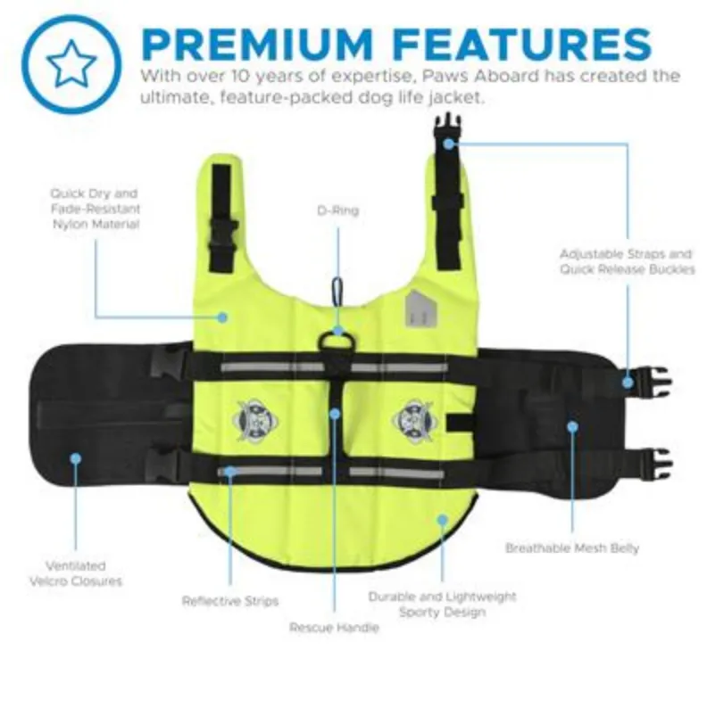 Dog Life Jacket ~ (6 Sizes) ~ Yellow