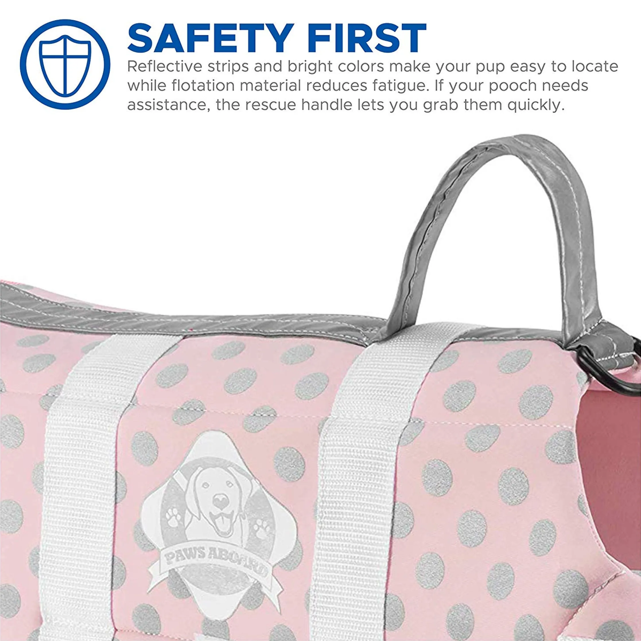 Dog Life Jacket ~ Grey Polka Dot