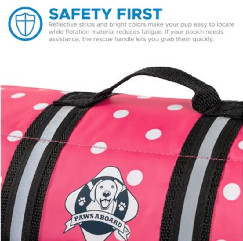 Dog Life Jacket ~ Pink Polka Dot