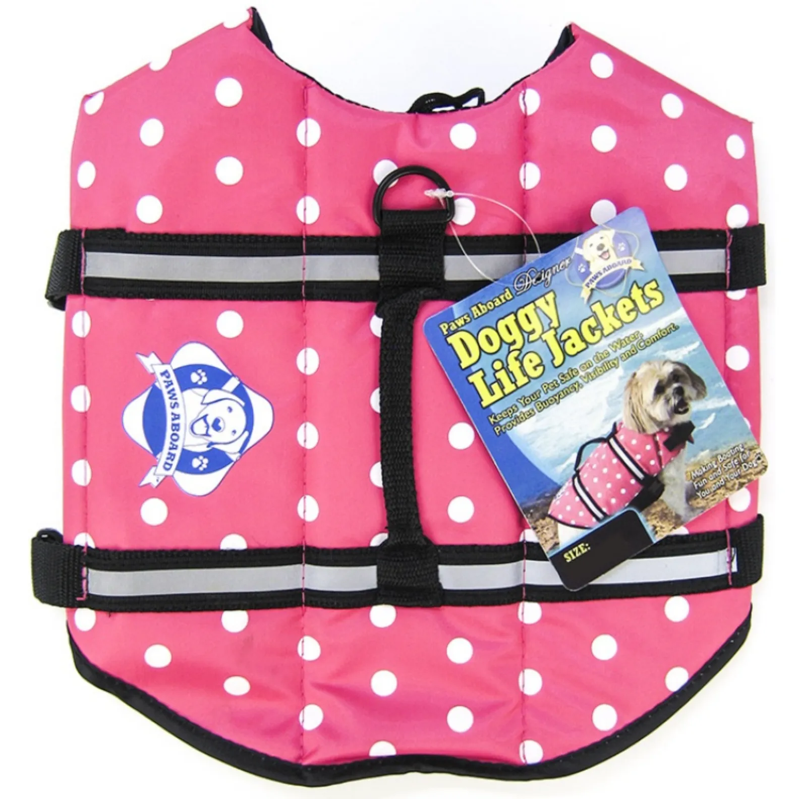 Dog Life Jacket ~ Pink Polka Dot