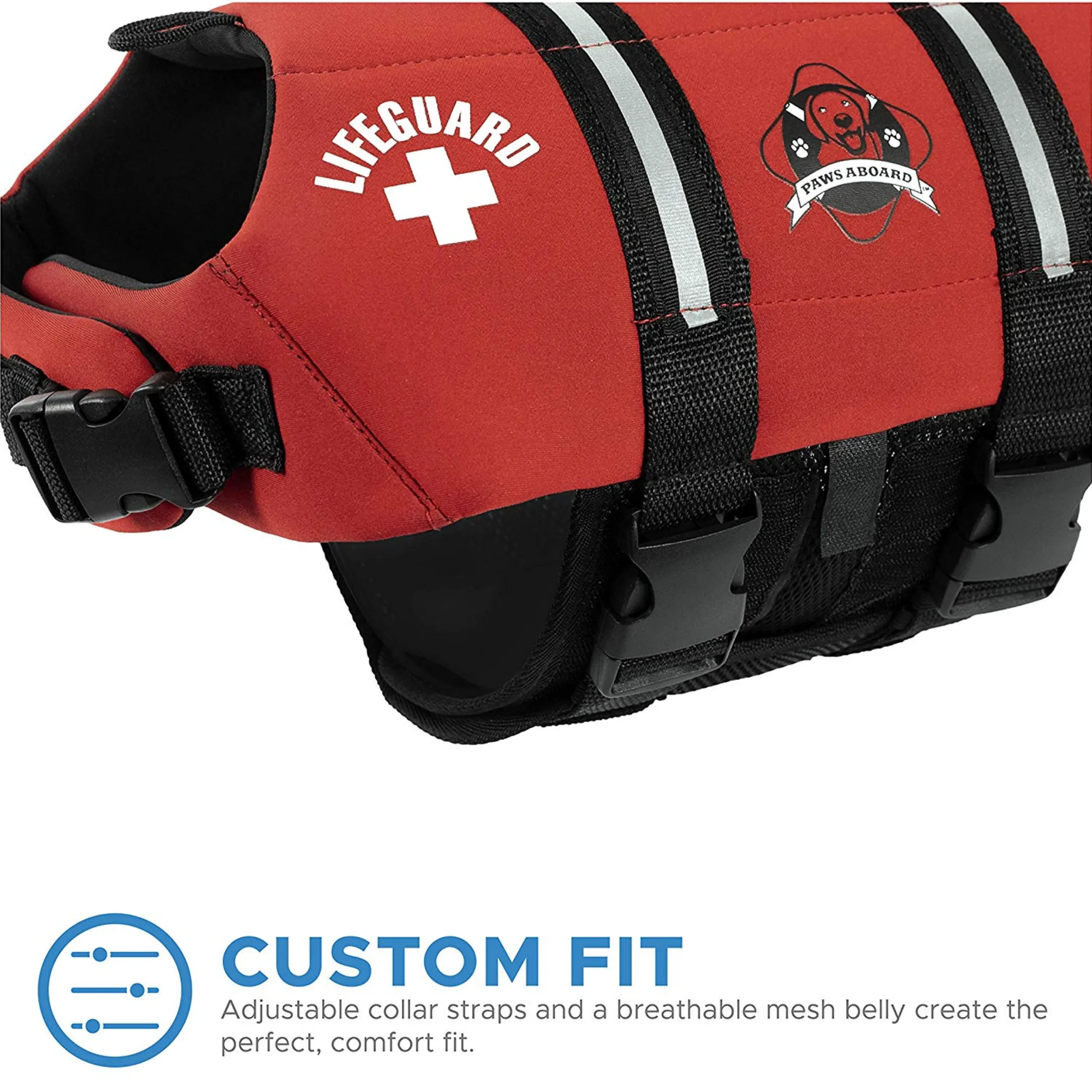 Dog Life Jacket ~ Red Neoprene