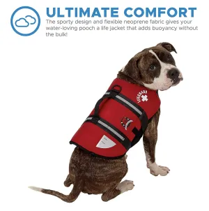 Dog Life Jacket ~ Red Neoprene