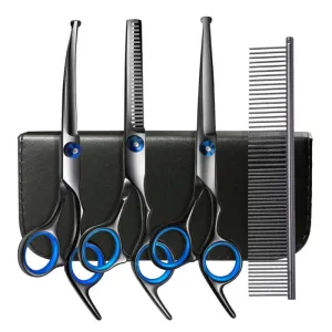 Dog Scissors Kit 5 in 1 Pet Grooming Set