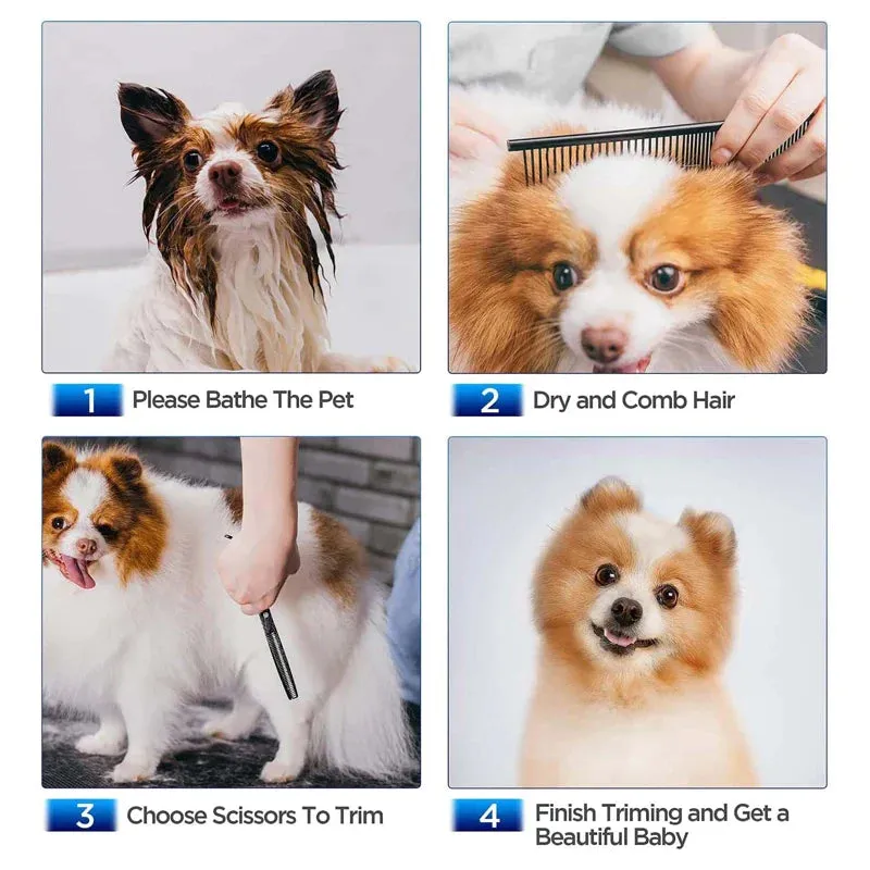 Dog Scissors Kit 5 in 1 Pet Grooming Set
