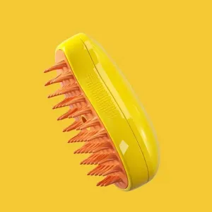 Electric Spray Grooming Comb for Cats and Dogs with Soft Silicone Brush