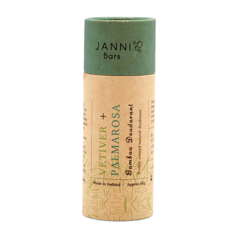 Janni Vetiver   Palmarosa Bamboo Deodorant