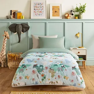 Night Lark Kids® Coverless Duvet Set - Animal Atlas