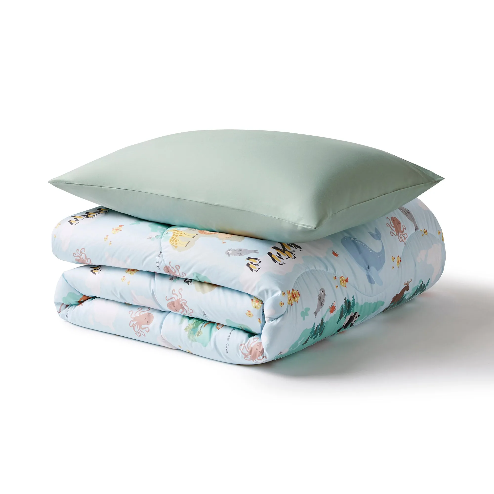 Night Lark Kids® Coverless Duvet Set - Animal Atlas