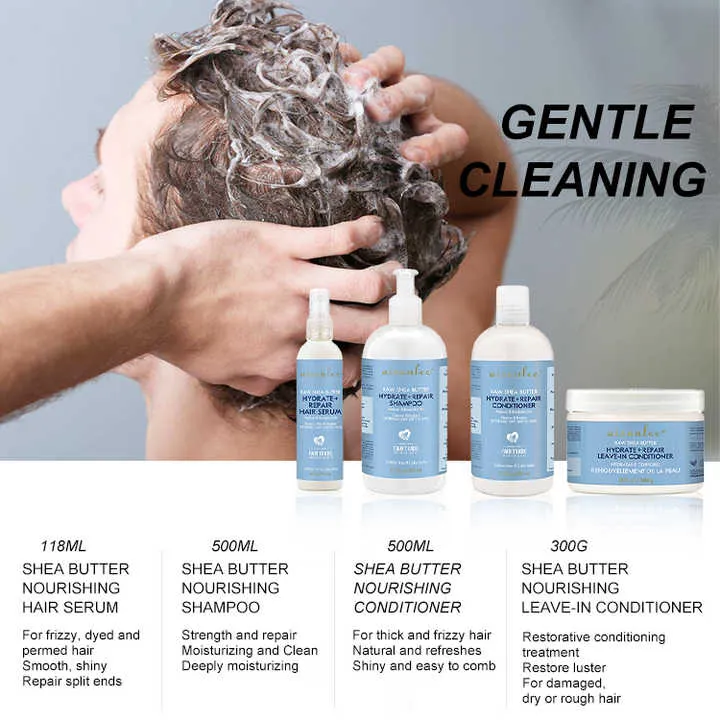 Private Label Hair and Scalp African Curly-شامبو وبلسم لتنعيم