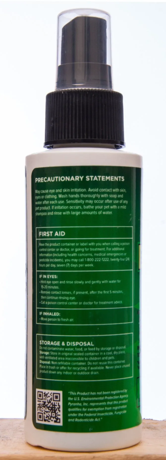 Pyranha Zero-Bite Natural Fly Spray