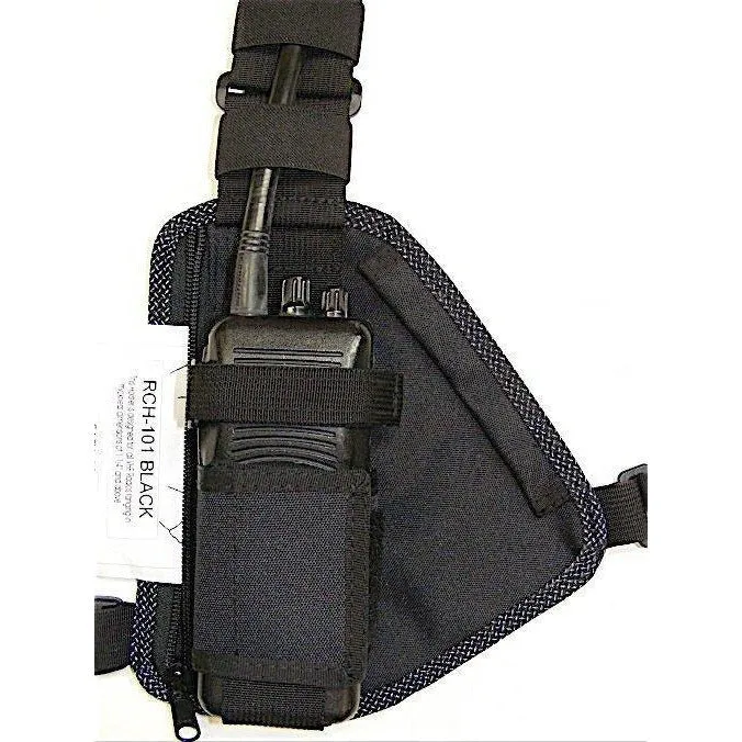 Radio Chest Harness with Velcro Pouch