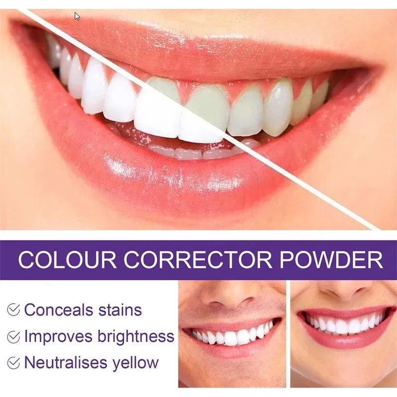 Restock HiSmile Deep Purple V34 Color Correcting Extreme Whitening Brushing Powder- Best Seller!