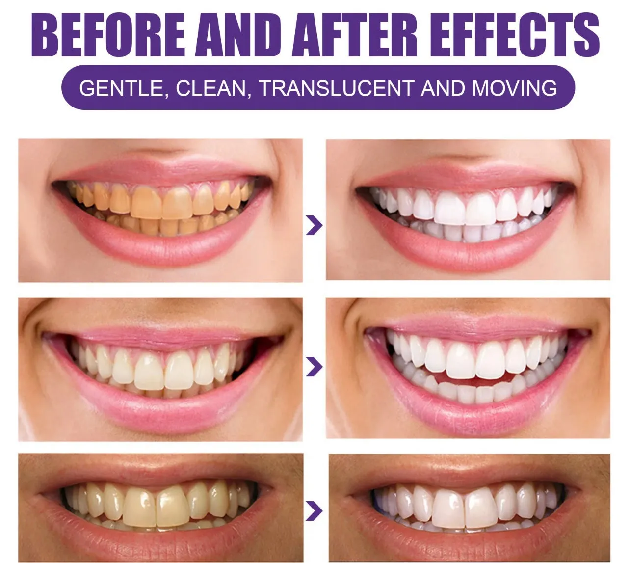 Restock HiSmile Deep Purple V34 Color Correcting Extreme Whitening Brushing Powder- Best Seller!
