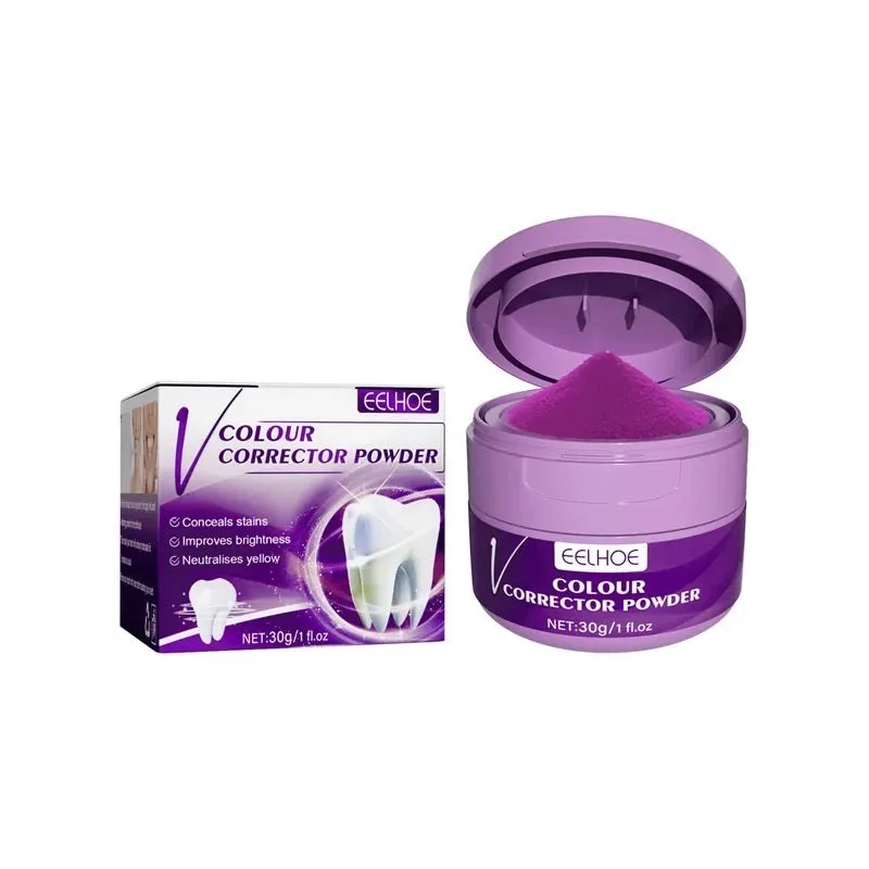 Restock HiSmile Deep Purple V34 Color Correcting Extreme Whitening Brushing Powder- Best Seller!