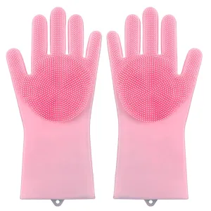 Silicone Pet Grooming Gloves for Cats and Dogs – Bathing, Hair Removal, and Cleaning Glove